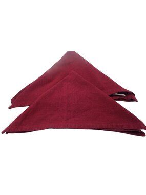 Burgundy Red Table Napkin Park Designs Vintage Linen 17 x 17 lot 2